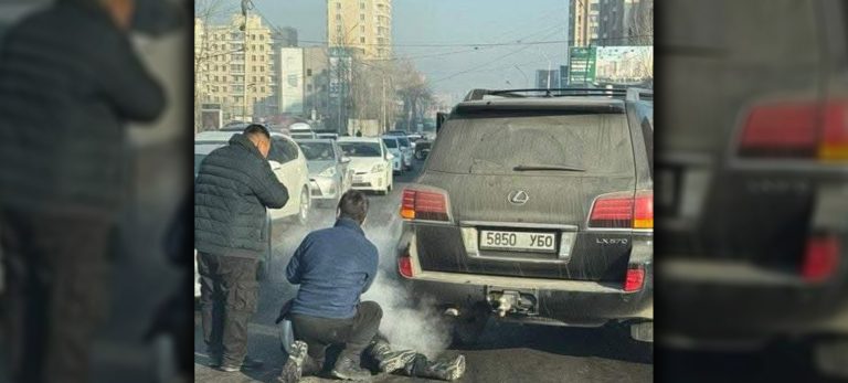 Цагдааг мөргөж, дээгүүр нь гарсан “Lexus 570”-ийн жолоочийг шалгаж байна