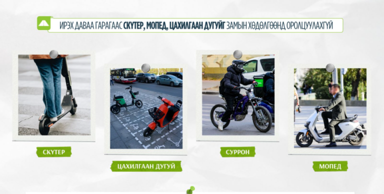 Ирэх даваа гарагаас скүүтер, мопед, цахилгаан дугуйг замын хөдөлгөөнд оролцуулахгүй гэв